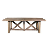 Lilys Amalfi 9' Long Dining Table Weathered Natural Pinewood 110X40X31H 9022L-NA