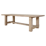 Lilys Amalfi 9' Long Dining Table Weathered Natural Pinewood 110X40X31H 9022L-NA