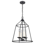 Ellisville 17.25'' Wide 4-Light Chandelier - Matte Black 90250/4 Elk Lighting