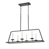 Ellisville 34'' Wide 6-Light Chandelier - Matte Black 90251/6 Elk Lighting