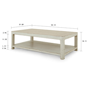 Lilys Peking Ming Coffee Table With Round Leg Antique Off White Small 9026-S