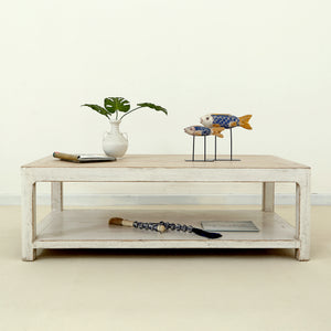 Lilys Peking Ming Coffee Table With Round Leg Antique Off White Small 9026-S