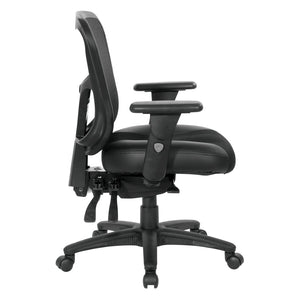 OSP Home Furnishings Progrid® Ergonomic High Back Office Chair with Lumbar Support and Adjustable Arms 98346