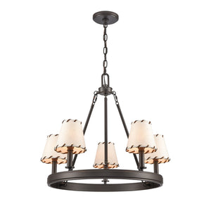 Marion 24.5'' Wide 5-Light Chandelier - Oil Rubbed Bronze 90273/5 Elk Lighting