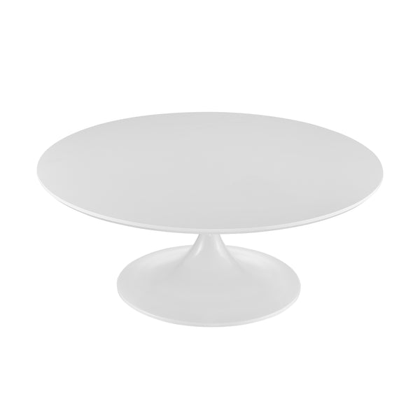 Astrid Coffee Table with Matte White Top and High Gloss White Base 90287WHT-KIT EuroStyle
