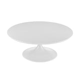 Astrid Coffee Table with Matte White Top and High Gloss White Base 90287WHT-KIT EuroStyle