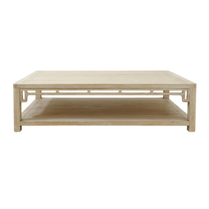 Lilys Ming Arch Coffee Table Weathered White Wash Large 9029