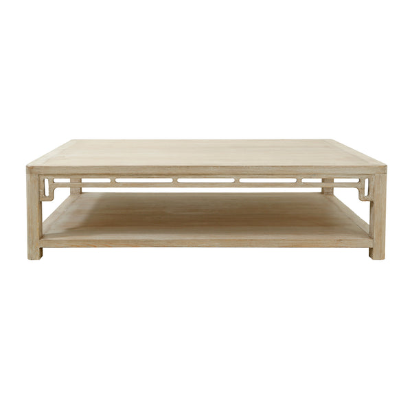 Lilys Ming Arch Coffee Table Weathered White Wash Large 9029