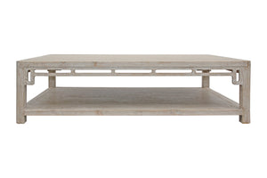 Lilys Ming Arch Coffee Table Weathered White Wash Large 9029
