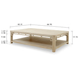 Lilys Ming Arch Coffee Table Weathered White Wash Large 9029