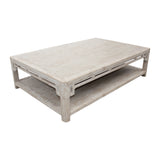 Lilys Ming Arch Coffee Table Weathered White Wash Large 9029