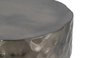 English Elm CT-90-30-30 Hand-Hammered Modern Coffee Table in Stainless Steel — Rounded Sleek Design, Copper/Gold/Silver Finish B009P345164