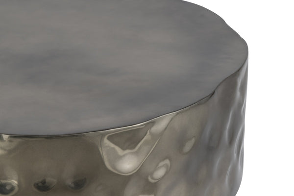 English Elm CT-90-30-30 Hand-Hammered Modern Coffee Table in Stainless Steel — Rounded Sleek Design, Copper/Gold/Silver Finish B009P345164