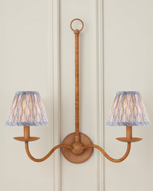 Currey & Company Plume Elegant Tapered Chandelier Shade With Fan-like Pattern By Lacefield Designs For Stunning Décor Blue Cotton 0900-0051-currey-company