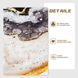 English Elm Luxury Crystal and Pearl Hand-Painted Oil Painting Canvas Mural for Hallway Entrance Modern Decor Black+Grey W3374P322234