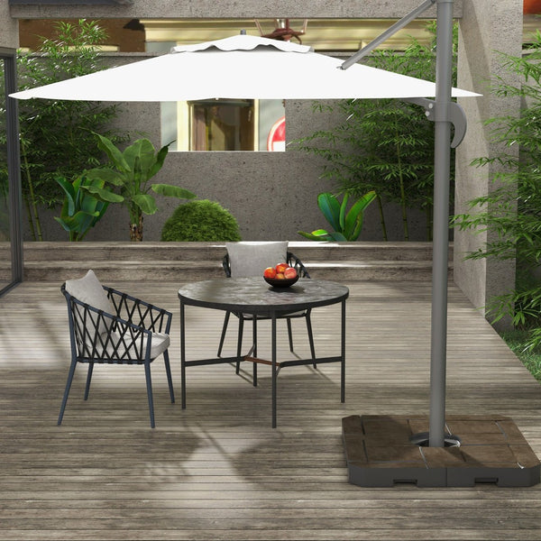 English Elm Outsunny 4 Piece Fillable Umbrella Base Weight Set - Secure Your Offset Umbrella With 175-230 Lbs Capacity! W2225P174206-GIGA