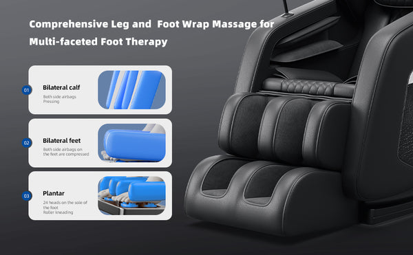 English Elm The Zero Gravity Massage Chair with Hip Heating, 20 Airbags, Foot Massage, 5 Modes & LCD Remote W3327S00002