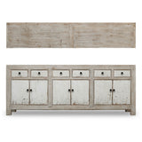 Lilys 91" Amalfi Two Tones Buffet 6 Draw 6 Dr, Antique Off White 9030-W