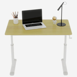 English Elm Adjustable Study Desk For Home & Office – Compact, Hand-Crank Design For Kids & Adults' Comfort W1935P338366