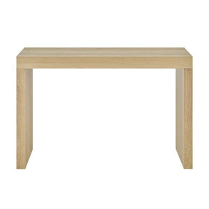 EuroStyle Donald Lacquer Writing Desk with Two Flush Drawers for Modern Home Office Use Oak 90308OAK