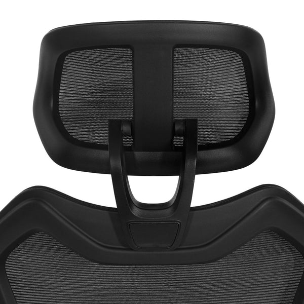 OSP Home Furnishings Ventilated Mesh Office Chair with Lumbar Support Adjustable Headrest and Ergonomic Tilt EM14622HR-3