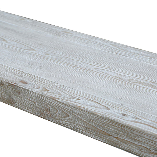 Lilys 67" Peking Grand Framed Console Table Weathered White Wash 9032-W