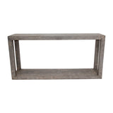 Lilys 67" Peking Grand Framed Console Table  Antique Gray 9032-GY