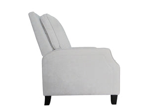 Alpine Furniture Inez Push Back Chair — Plush High-Back Recliner With Easy Push-Back Mechanism, Modern Tapered Legs 9033