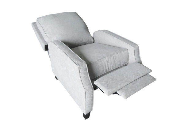 Alpine Furniture Inez Push Back Chair — Plush High-Back Recliner With Easy Push-Back Mechanism, Modern Tapered Legs 9033