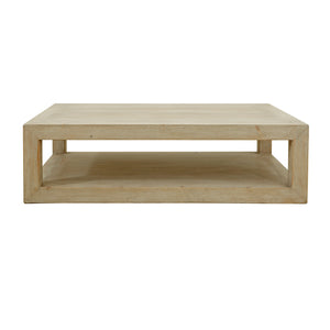 Lilys Peking Grand Framed Coffee Table Weathered White Wash 9034-W