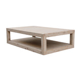 Lilys Peking Grand Framed Coffee Table Weathered White Wash 9034-W