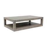 Peking Grand Framed Coffee Table Weathered Gray Wash  Pre-Order Only