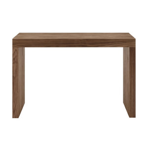 EuroStyle Donald High-Gloss Lacquered Console Table with Flush Drawer for Entryway or Living Room Walnut 90346-WAL