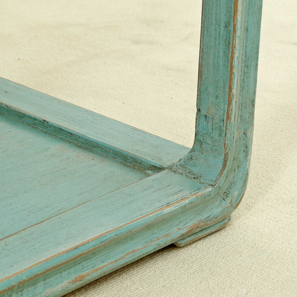 Lilys Peking Side Table One Drawer Weathered Turquoise 9035-TQ