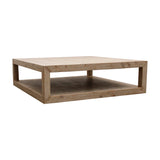 Lilys Peking Grand Framed Square Coffee Table Weathered White Wash 9036-W