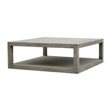 Lilys Peking Grand Framed Square Coffee Table Weathered Gray Wash Pre-Order Only 9036-GY