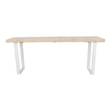 Amalfi Two Tones Console Table With Metal Leg 79X15X31H