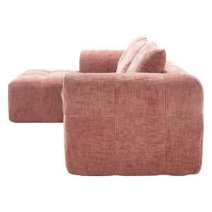 English Elm United Modern Chenille 98.42-Inch L-Shaped Modular Sectional Sofa With Chaise & Side Pockets P1 W1568S00148-GIGA