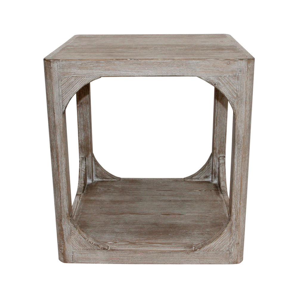 Lilys Peking Ming Side Table Weathered White Wash 9041