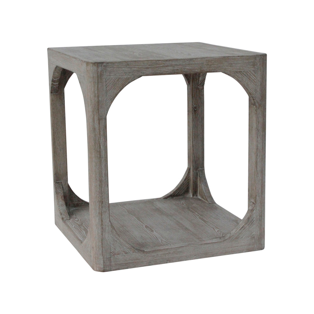 Lilys Peking Ming Side Table Weathered White Wash 9041