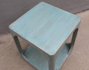 Lilys Peking Ming Side Table Weathered Soft Aqua Wash 9041