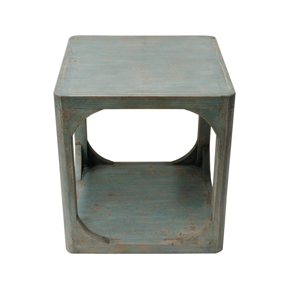 Lilys Peking Ming Side Table Weathered Soft Aqua Wash 9041