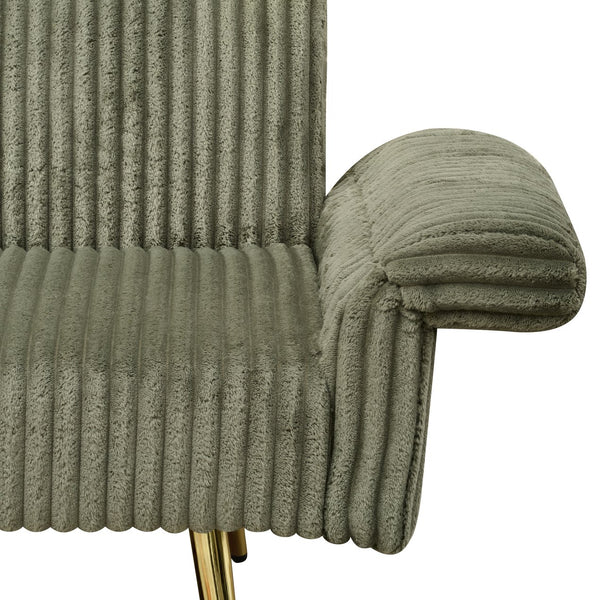 English Elm 79 Corduroy Sofa Bed Foldable Double Convertible Sleeper with Folding Armrests for Compact Living Rooms Green W2290P250574