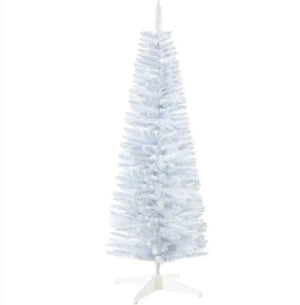 English Elm Snow Flocked Pink Pencil Artificial Christmas Tree for Entryway or Bedroom Corner T3971P414486