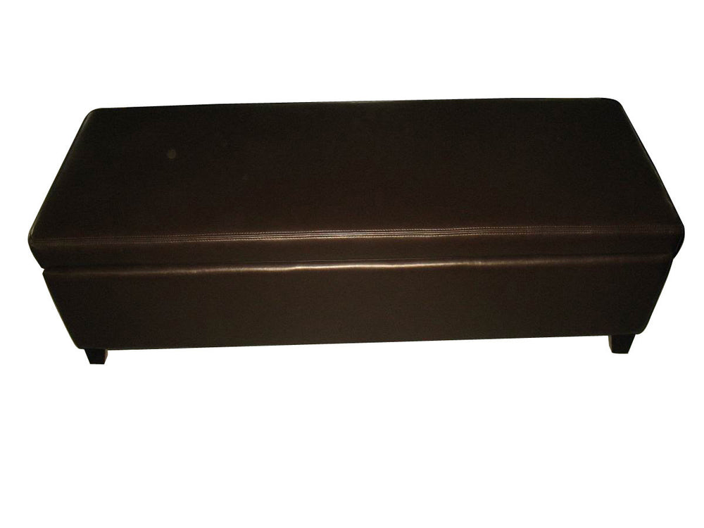 English Elm Christopher Knight Home® - HARTFORD Storage Ottoman Bench with Hidden Flip-Top Storage, Bonded Leather Upholstery, Sturdy Hardwood Frame Chocolate 73766.00PU