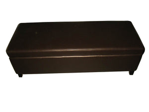 English Elm Christopher Knight Home® - HARTFORD Storage Ottoman Bench with Hidden Flip-Top Storage, Bonded Leather Upholstery, Sturdy Hardwood Frame Chocolate 73766.00PU