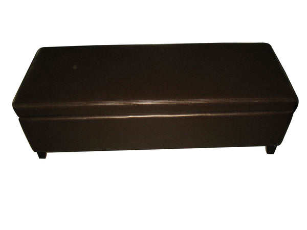 English Elm Christopher Knight Home® - HARTFORD Storage Ottoman Bench with Hidden Flip-Top Storage, Bonded Leather Upholstery, Sturdy Hardwood Frame Chocolate 73766.00PU