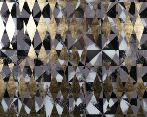 Sunpan OVERPRINT Diptych Set of 2 - 38" x 48" Modern Black Frame with Gold Leaf Accents for Luxe Decor A0320