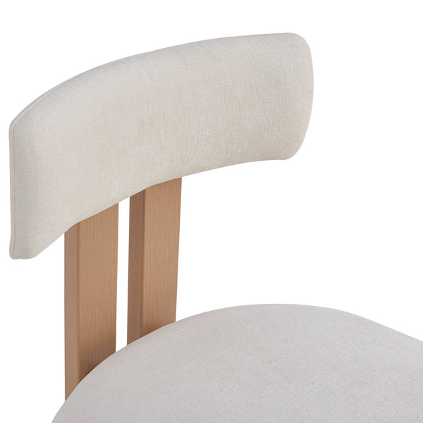 English Elm Christopher Knight Home® - 26.5'' Stylish Round Stools with Low Back - Comfortable Upholstered Seats, Walnut Base, Metal Frame Natural+White N780P236628N
