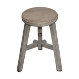 Lilys Elm Round Stool Weathered White Wash 90450110